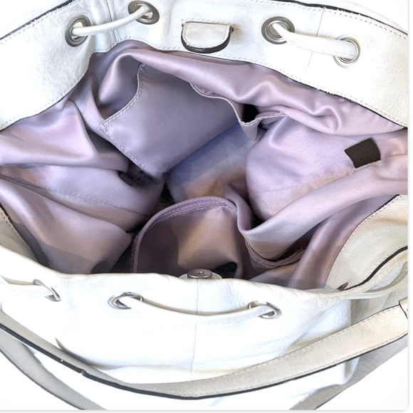Coach XL Limited Edition Marielle Madison Drawstring Bag | White Leather | $400 - Picture 6 of 13